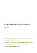 &lpar;CCMA&rpar; NHA Final Exam Questions and Correct Answers