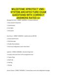 MILESTONE XPROTECT VMS - SYSTEM ARCHITECTURE EXAM QUESTIONS WITH CORRECT ANSWERS RATED A&plus;&period;pdf