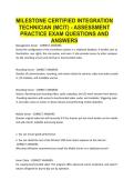 Milestone Certified Integration Technician &lpar;MCIT&rpar; - Assessment Practice EXAM QUESTIONS AND ANSWERS&period;pdf