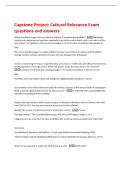 Capstone Project&colon; Cultural Relevance Exam  questions and answers 