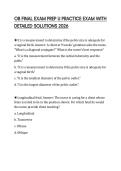 OB FINAL EXAM PREP U PRACTICE EXAM WITH DETAILED SOLUTIONS 2026