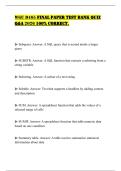 WGU D465 FINAL PAPER TEST BANK QUIZ Q&A 2026 100&percnt; CORRECT&period;