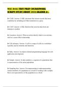 WGU D465 TEST PREP COURSEWORK SCRIPT STUDY SHEET 2026 GRADED A&plus;&period;