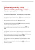 Doctoral Capstone at Allen College&colon;  Requirement Exam questions and answers 