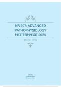 NR507 Advanced Pathophysiology Midterm and Final Converted Version 2025&sol; 2026