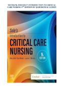  Full Test Bank for Sole&rsquo;s Introduction to Critical Care Nursing 9th Edition by Mary Beth Flynn Makic and Lauren T&period; Morata Complete Chapter-by-Chapter Coverage Verified Questions & Correct Answers Detailed Rationales &sol; Explanations Nursing Undergraduate G