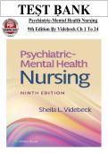 Test Bank for Psychiatric-Mental Health Nursing 9th Edition by Sheila L&period; Videbeck All Chapters &lpar;1-24&rpar; LATEST UPDATE 2025