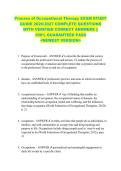 Process of Occupational Therapy EXAM STUDY  GUIDE 2026&sol;2027 COMPLETE QUESTIONS  WITH VERIFIED CORRECT ANSWERS &vert;&vert;  100&percnt; GUARANTEED PASS  <NEWEST VERSION> 