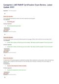 Georgette S LMR PMHNP Certification Exam Review Latest Update 2023-2025 Converted Version 2025&sol; 2026