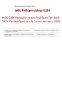  WGU D236 Pathophysiology Final Exam Test Bank 100&percnt; Verified Questions & Correct Answers  2026