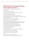MOU Development in Occupational Therapy  Exam questions and answers 