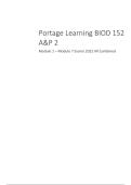 Portage Learning AP2 BIOD 152 Module 1&ndash;7 Exams All in One Converted Version 2025&sol; 2026