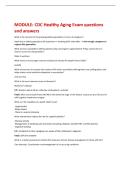 MODULE&colon; CDC Healthy Aging Exam questions  and answers 