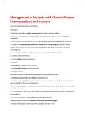 Management of Patients with Chronic Disease  Exam questions and answers 