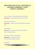 Wisconsin NHA Exam Questions and Answers Verified Latest Update Graded 2025&sol; 2026
