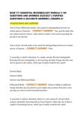BIOD 171 ESSENTIAL MICROBIOLOGY MODULE 4 100  QUESTIONS AND ANSWERS 2026&sol;2027 &vert;&vert; VERIFIED  QUESTIONS & ACCURATE ANSWERS &vert;&vert; GRADED A&plus;