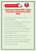 Rasmussen College MDC 1 Exam 1 Questions and Answers 100&percnt; PASS