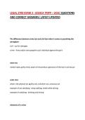 LEGAL 2700 EXAM 3 - JESSICA TRIPP &ndash; UGA&vert; QUESTIONS AND CORRECT ANSWERS&vert; LATEST UPDATED
