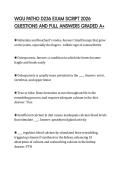 WGU PATHO D236 EXAM SCRIPT 2026 QUESTIONS AND FULL ANSWERS GRADED A&plus;