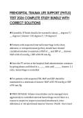 PREHOSPITAL TRAUMA LIFE SUPPORT &lpar;PHTLS&rpar; TEST 2026 COMPLETE STUDY BUNDLE WITH CORRECT SOLUTIONS