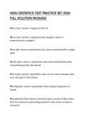 WGU STATISTICS TEST PRACTICE SET 2026 FULL SOLUTION PACKAGE