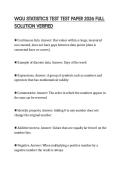 WGU STATISTICS TEST TEST PAPER 2026 FULL SOLUTION VERIFIED
