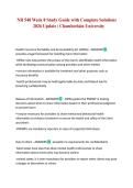 NR 548 Week 8 Study Guide with Complete Solutions 2026 Update &vert; Chamberlain University
