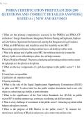 PSHRA CERTIFICATION PREP EXAM 2026 &vert;200 QUESTIONS AND CORRECT DETAILED ANSWERS &vert; RATED A&plus; &vert; NEW AND REVISED