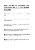 WGU C100 OBJECTIVE ASSESSMENT EXAM 2026 UPDATED PRACTICE QUESTIONS AND SOLUTIONS