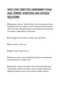 WGU C100 OBJECTIVE ASSESSMENT EXAM 2026 VERIFIED QUESTIONS AND DETAILED SOLUTIONS