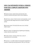 WGU C165 INTEGRATED PHYSICAL SCIENCES EXAM 2026 COMPLETE QUESTIONS WITH ANSWERS