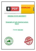 Lecture Quiz 2&colon; Geography of Latin America &lpar;GCU 323&comma; Arizona State University&rpar;