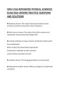 WGU C165 INTEGRATED PHYSICAL SCIENCES EXAM 2026 UPDATED PRACTICE QUESTIONS AND SOLUTIONS
