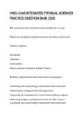 WGU C165 INTEGRATED PHYSICAL SCIENCES PRACTICE QUESTION BANK 2026
