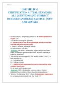 ONE YIELD V2 CERTIFICATION ACTUAL EXAM 2026 &vert; ALL QUESTIONS AND CORRECT DETAILED ANSWERS &vert; RATED A&plus; &vert; NEW AND REVISED