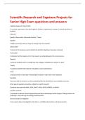 Scientific Research and Capstone Projects for  Senior High Exam questions and answers 