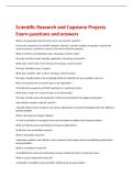 Scientific Research and Capstone Projects  Exam questions and answers 