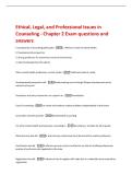 Ethical&comma; Legal&comma; and Professional Issues in  Counseling - Chapter 2 Exam questions and  answers 
