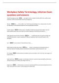Workplace Safety Terminology&comma; Infection Exam  questions and answers 