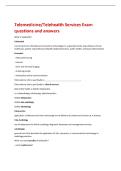 Telemedicine&sol;Telehealth Services Exam  questions and answers