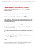 Telehealth Exam questions and answers 
