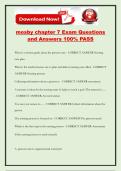 mosby chapter 7 Exam Questions and Answers 100&percnt; PASS