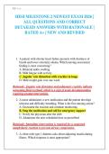 HESI MILESTONE 2 NEWEST EXAM 2026 &vert; ALL QUESTIONS AND CORRECT DETAILED ANSWERS WITH RATIONALE &vert; RATED A&plus; &vert; NEW AND REVISED