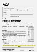 AQA GCSE PHYSICAL EDUCATION Paper 1 The human body and movement in physical activity and sport QP  MAY 2025 