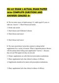 NU 627 EXAM 2 ACTUAL EXAM PAPER 2026 COMPLETE QUESTIONS AND ANSWERS GRADED A&plus;