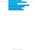 2016 CFT Comp Exam - Comprehensive Study Guide on Group Therapy&period; An Ultimate exam study Guide with 100&percnt; Verified and Certified Questions and Answers&period; Latest Updated 2026&sol;2027