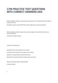 C706 Practice Test Questions with Correct Answers 2025&sol;2026 with Solution
