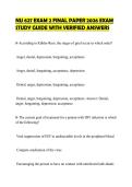 NU 627 EXAM 2 FINAL PAPER 2026 EXAM STUDY GUIDE WITH VERIFIED ANSWERS