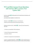 WI Lead Risk Assessor Exam Questions and Answers 100&percnt; Correct &vert; New Update 2026