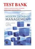 TEST BANK &ndash; Modern Database Management 13th Edition &vert; Jeff Hoffer&comma; Ramesh Venkataraman & Heikki Topi &vert; Exam Prep 100&percnt; Guaranteed &vert; Latest Update 2026